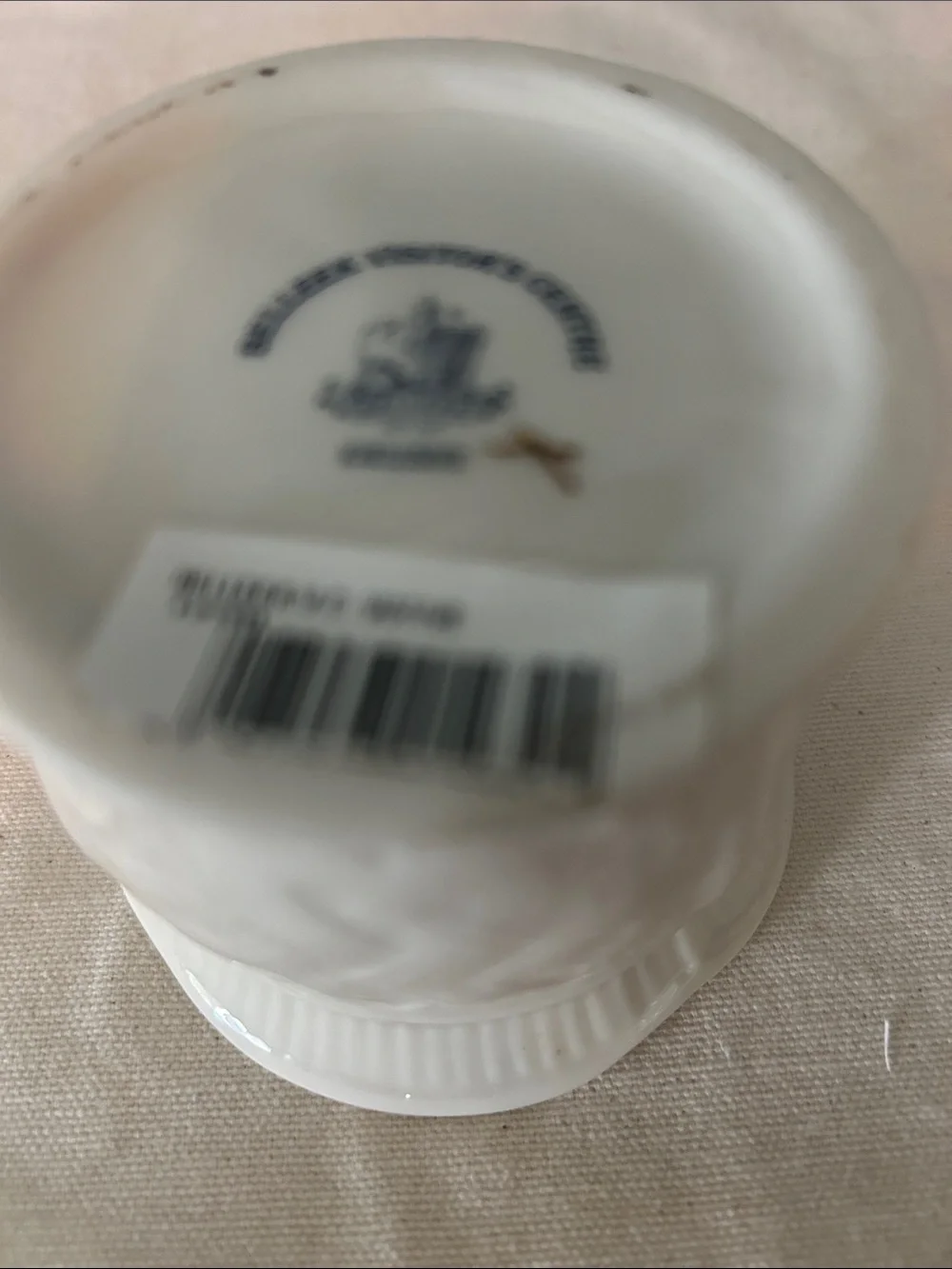 Beeleek White Ceramic  Votive Cup with Gold Trim